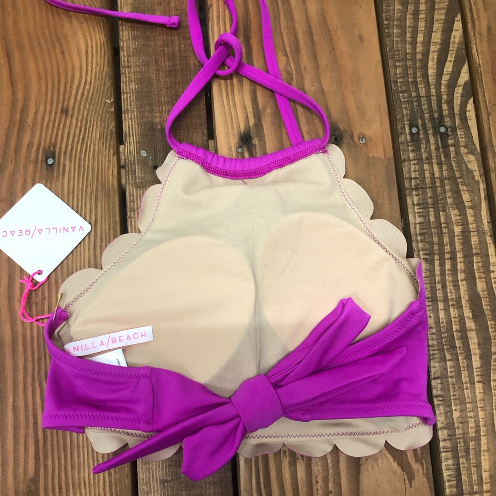 NWT Vanilla Beach fuchsia pink bathing suit top - Picture 8 of 15